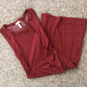 Leith ruched burnt orange dress size M